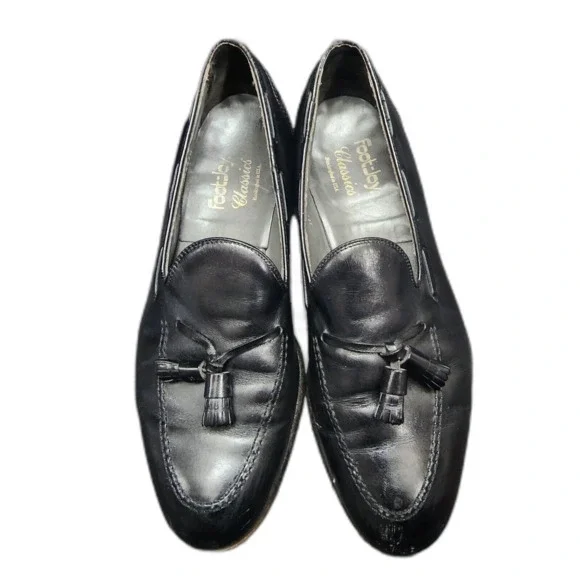 FootJoy Classics Men's Black Leather Tassel Loafer Shoes Size 11D Style 75309 - Picture 2 of 13